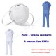 Pack 1 pijama sanitario 2 mascarillas FFP2